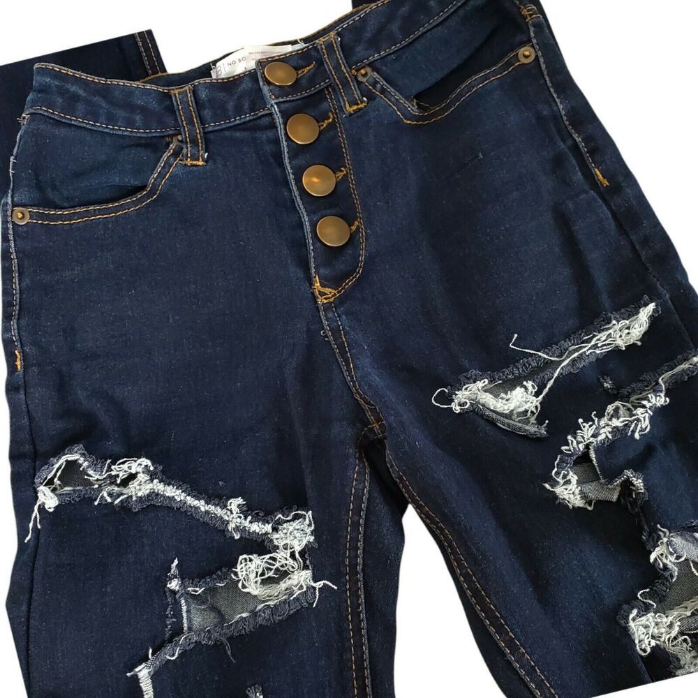 No Boundaries High Rise Distressed Jeggings Size 1